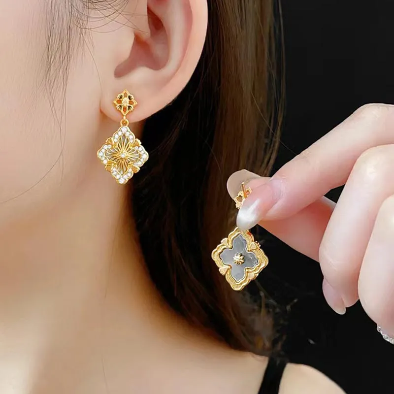 CARAT'S DIARY S925 Sterling Silver Needle Earrings Women's-2