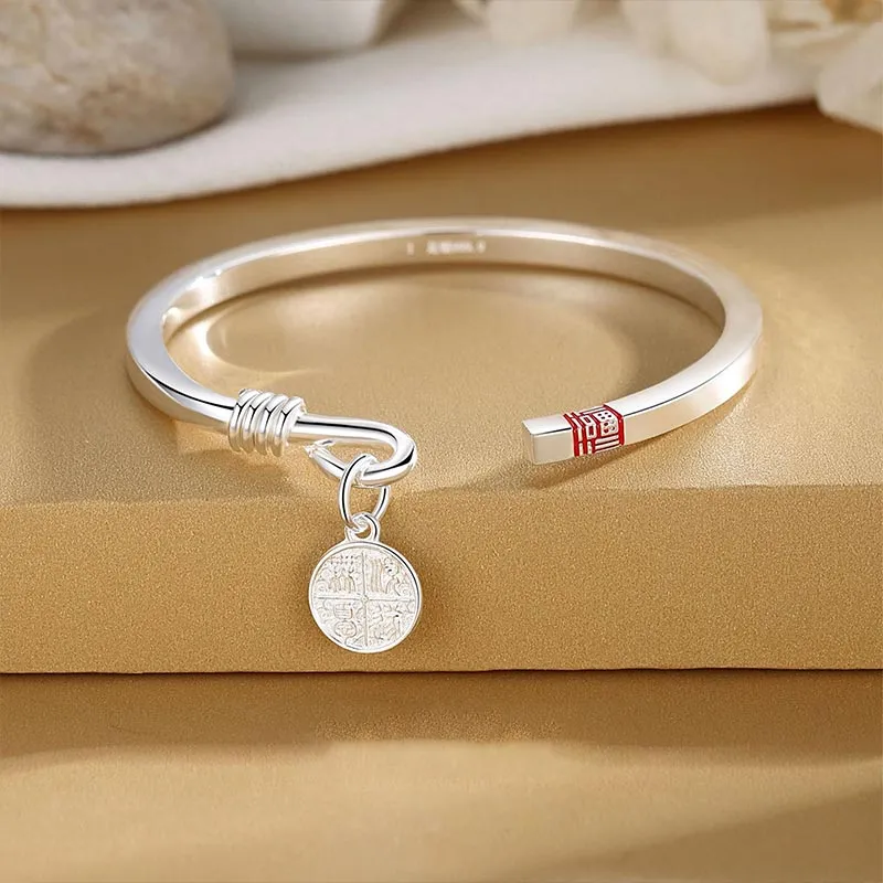 CARAT'S DIARY S999 Fine Silver Bangles Unisex-6