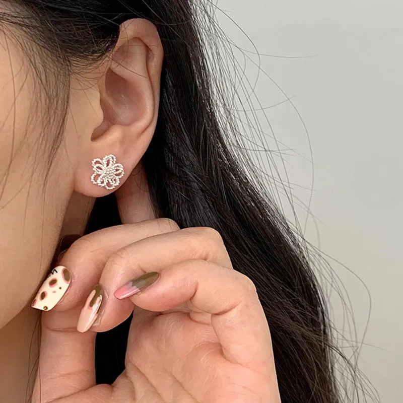 CARAT'S DIARY S925 Silver Stud Earrings Women's-1
