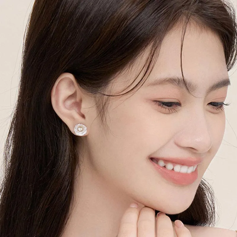 CARAT'S DIARY Pearl Stud Earrings Women's-3