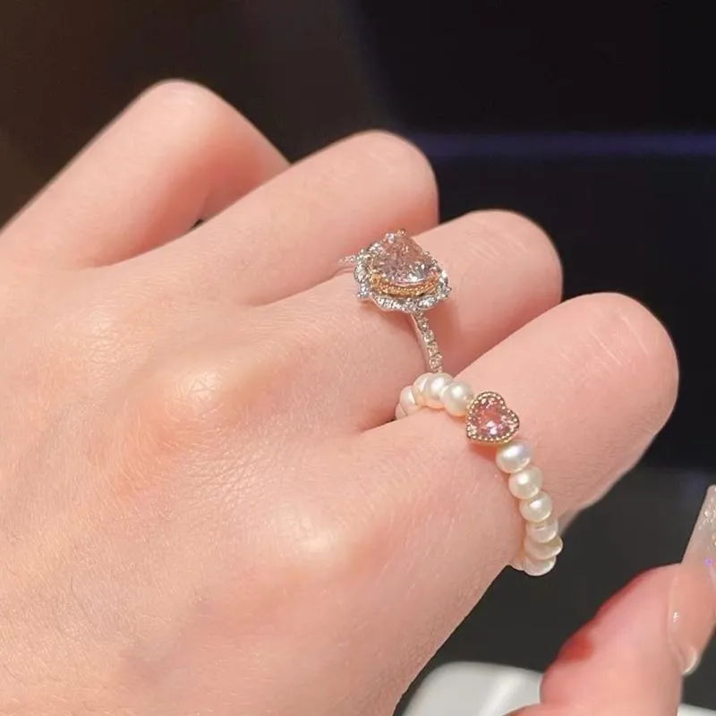 CARAT'S DIARY Faux Pearl Rings Women's-1