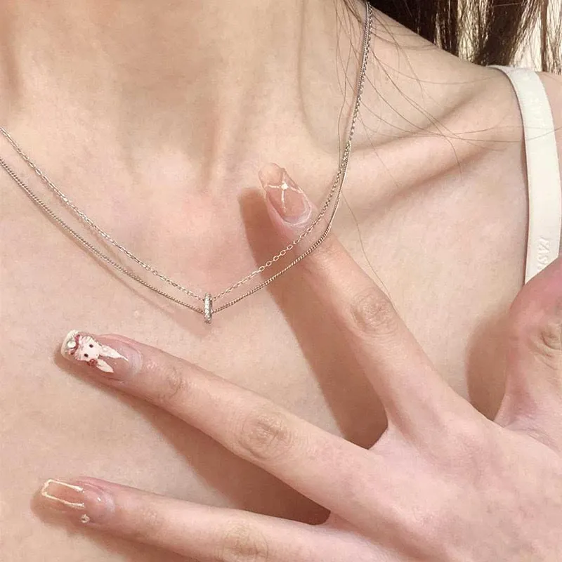 CARAT'S DIARY Alloy Collarbone Chain Necklace Women's-4