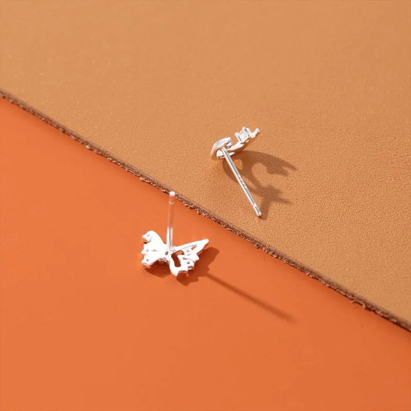 CARAT'S DIARY S999 Fine Silver Stud Earrings Women's-5