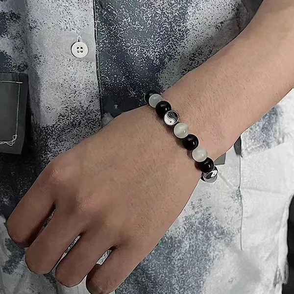 CARAT'S DIARY Obsidian Jade Bracelets Unisex-2