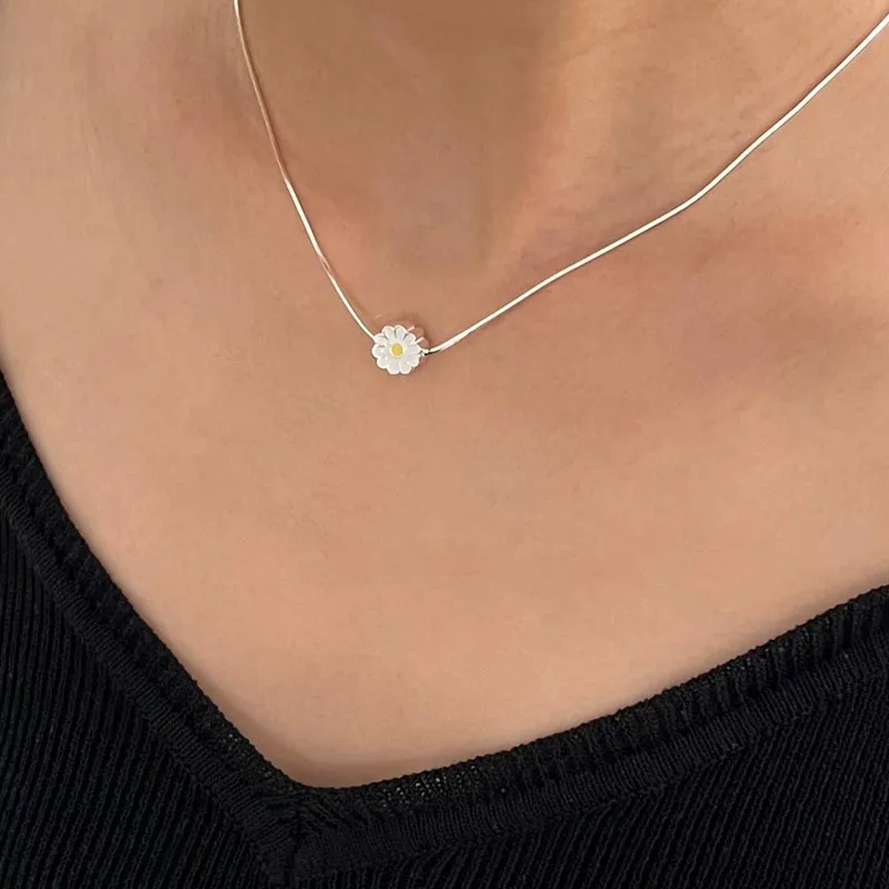 CARAT'S DIARY S925 Silver Collarbone Chain Necklace Women's-3