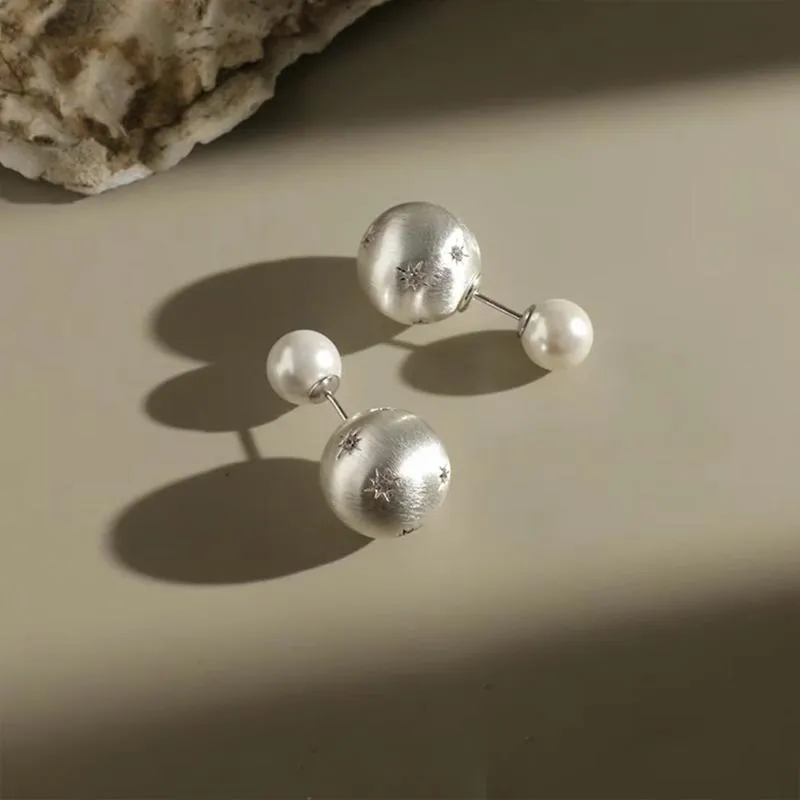 CARAT'S DIARY Faux Pearl Alloy Stud Earrings Women's-4