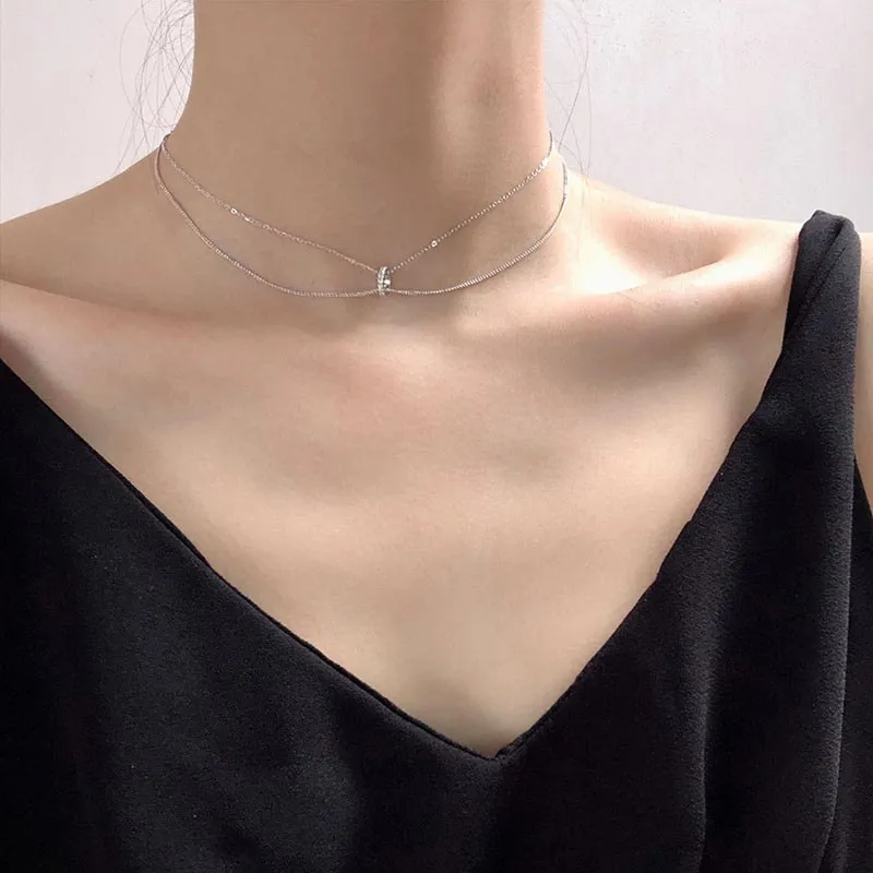 CARAT'S DIARY Alloy Collarbone Chain Necklace Women's-1