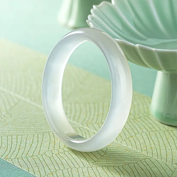 CARAT'S DIARY Chalcedony Jade Bangles Women's-1