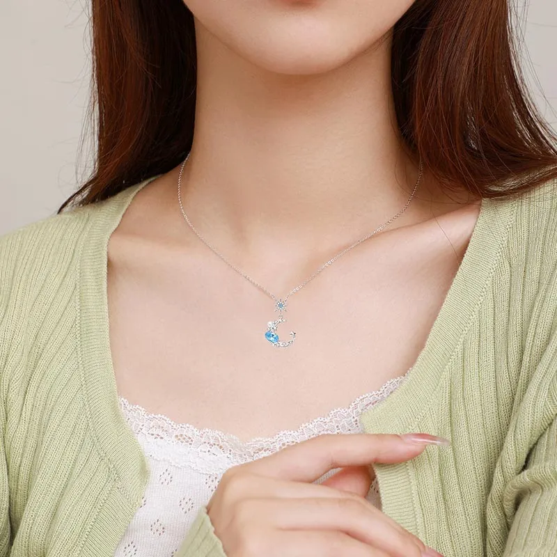 CARAT'S DIARY S925 Silver Collarbone Chain Necklace Women's-2