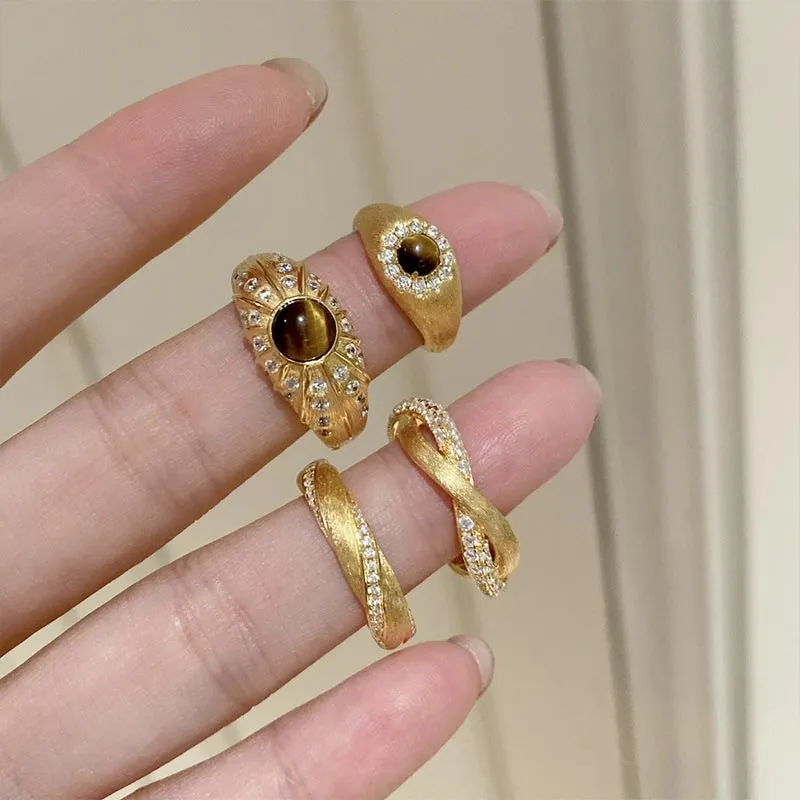 CARAT'S DIARY Alloy Rings Unisex-3