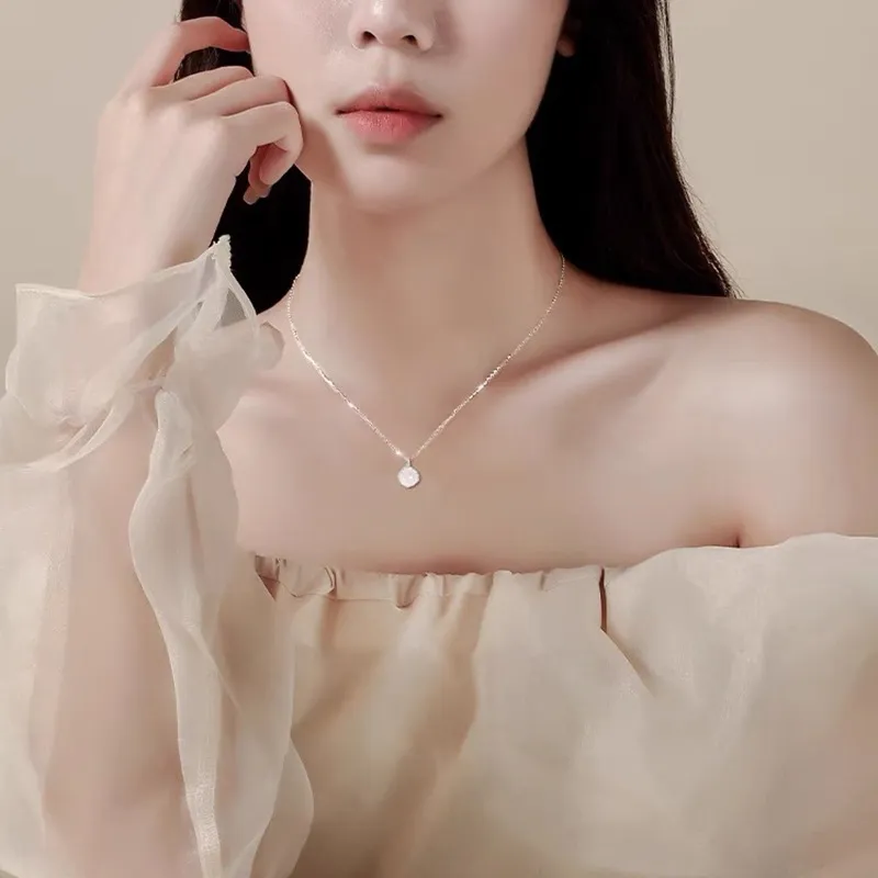 CARAT'S DIARY Colored Glaze Collarbone Chain Necklace Women's-4