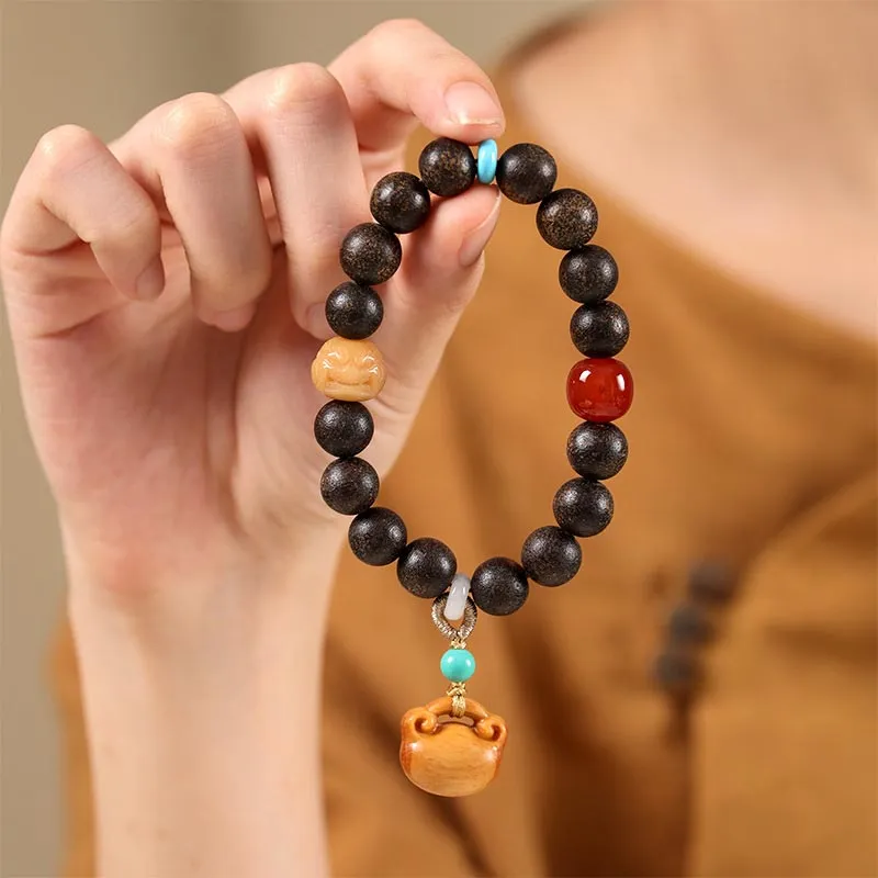 CARAT'S DIARY Sandalwood Wooden Bracelets Women's-3
