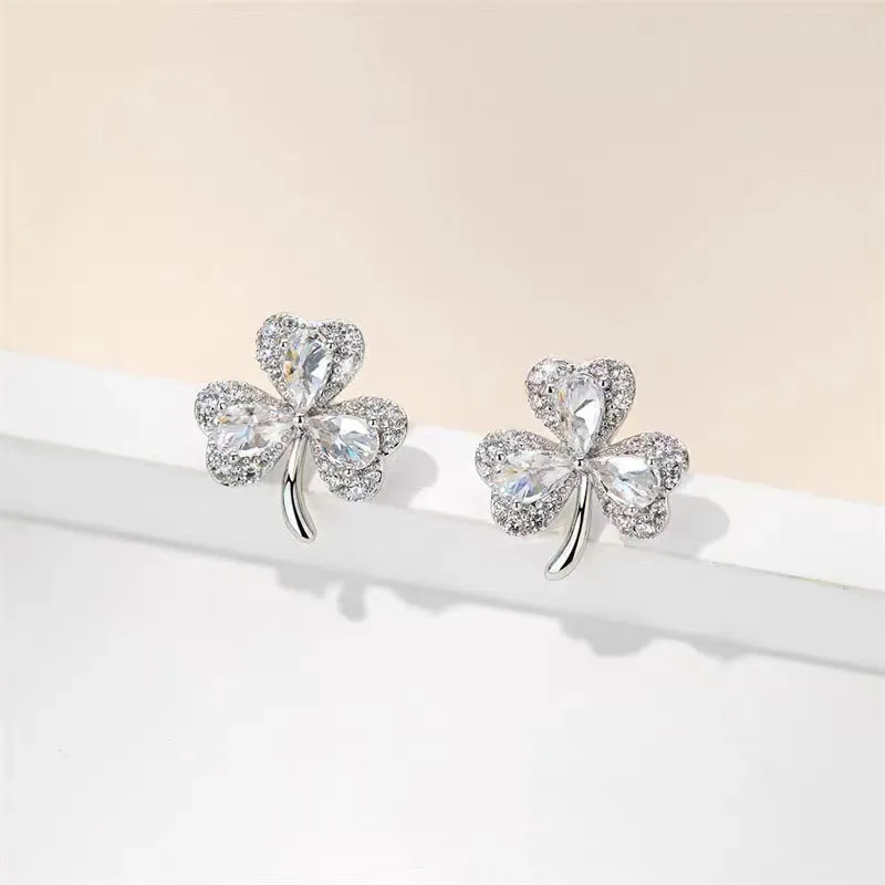 CARAT'S DIARY S999 Fine Silver Stud Earrings Women's-5
