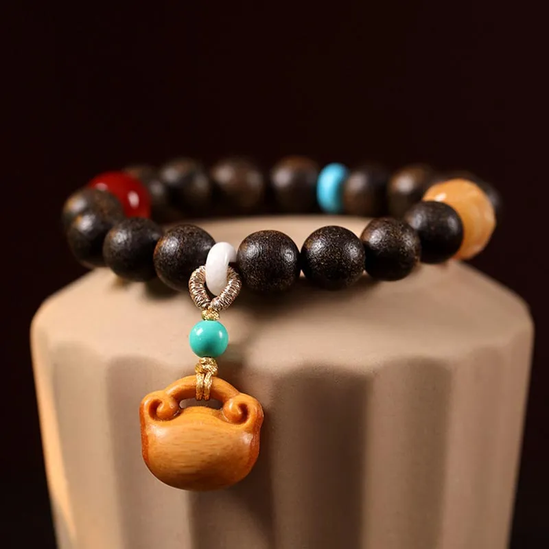 CARAT'S DIARY Sandalwood Wooden Bracelets Women's-5