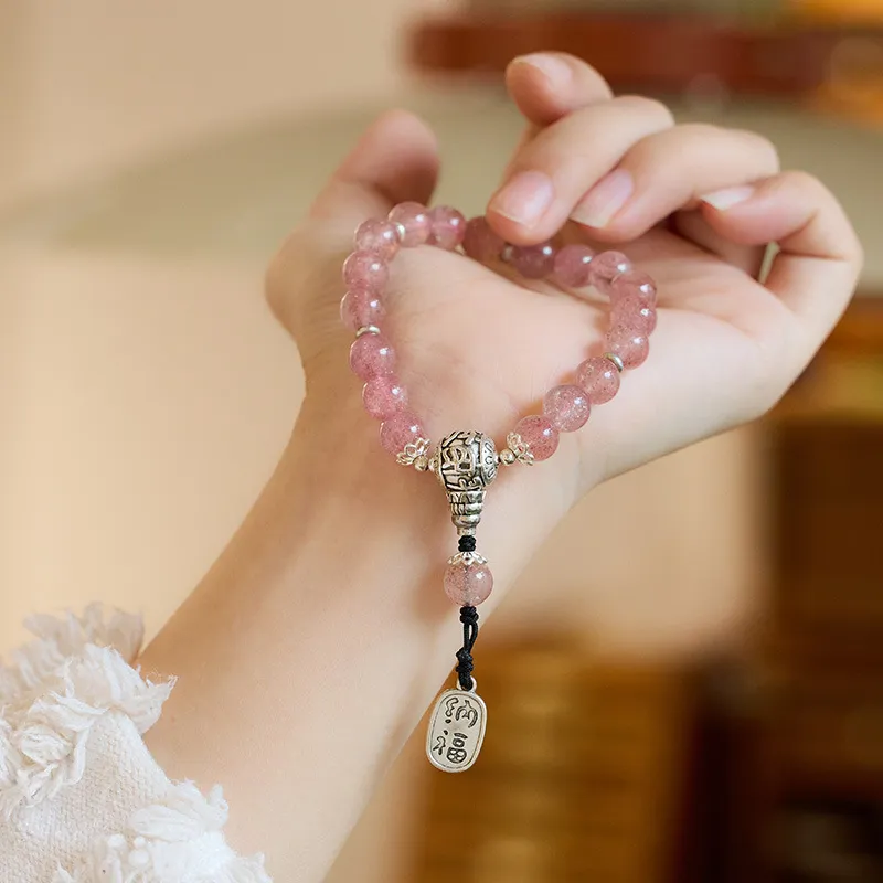 CARAT'S DIARY Strawberry Quartz Bracelets Unisex-2