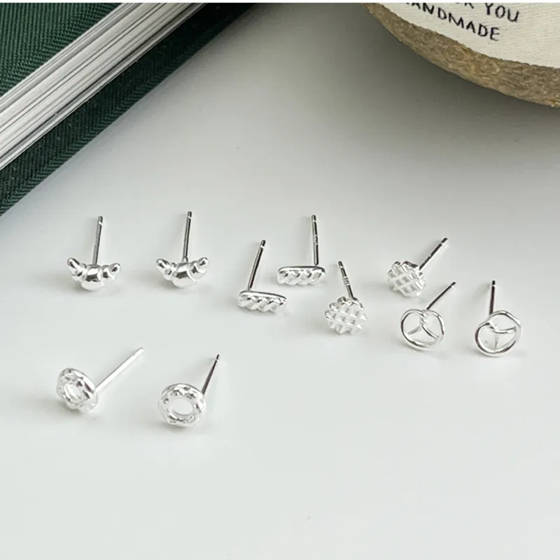 CARAT'S DIARY S925 Silver Stud Earrings Unisex-5