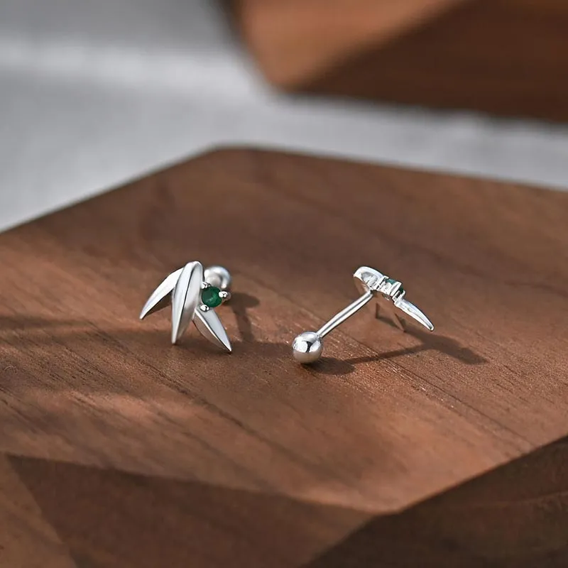 CARAT'S DIARY S999 Fine Silver Stud Earrings Women's-4