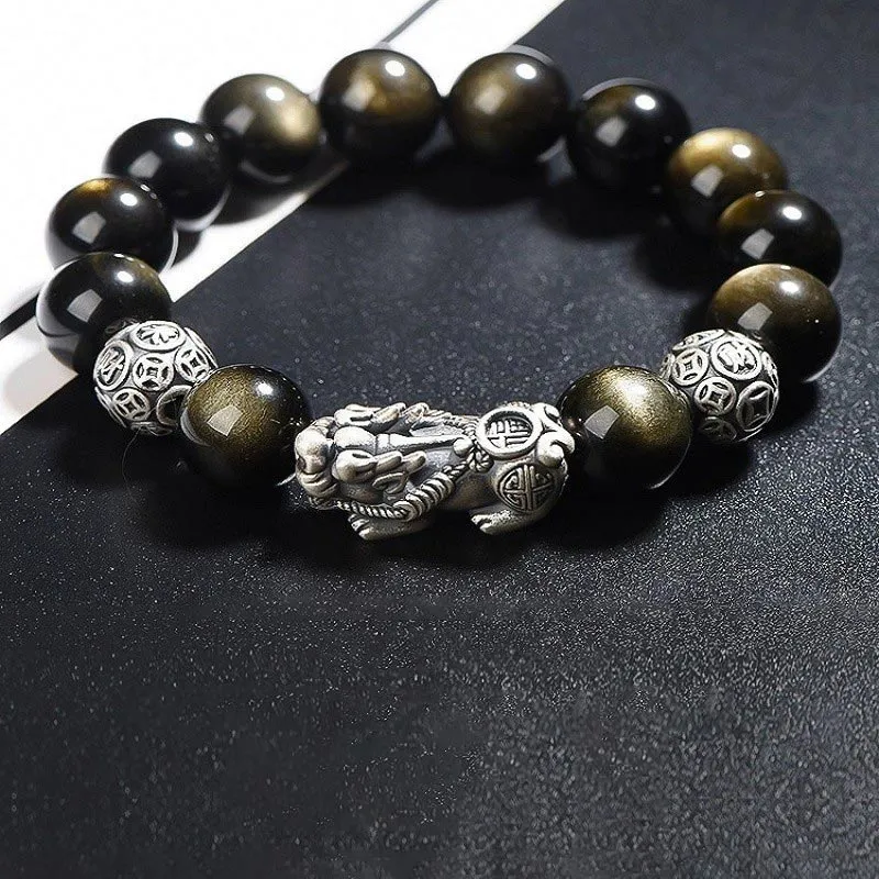 CARAT'S DIARY Obsidian Bracelets Men's-7