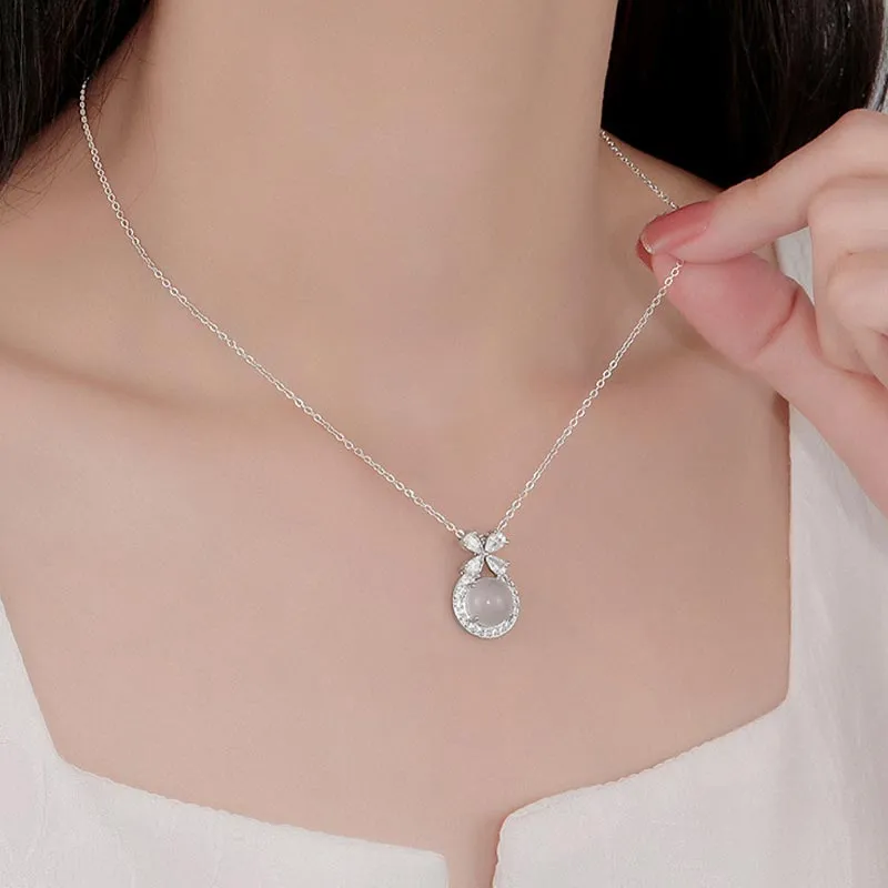 CARAT'S DIARY Chalcedony Jade Necklaces Women's-4