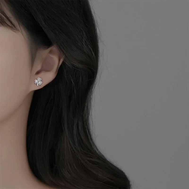 CARAT'S DIARY S999 Fine Silver Stud Earrings Women's-2