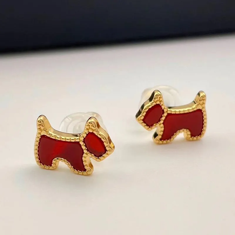 CARAT'S DIARY Colored Glaze Stud Earrings Women's-1