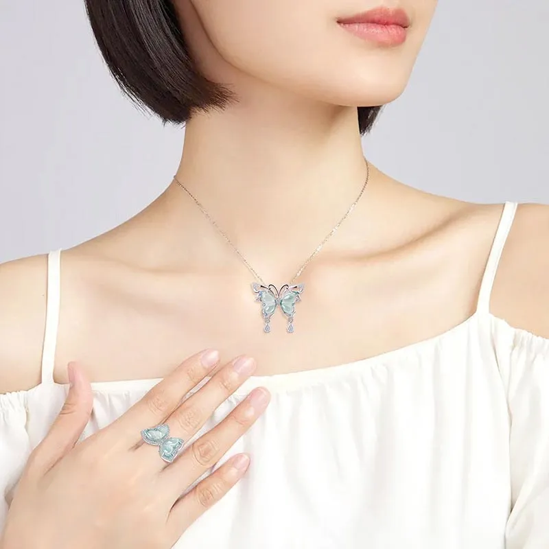 CARAT'S DIARY S925 Silver Collarbone Chain Necklace Women's-2