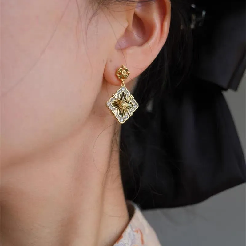 CARAT'S DIARY S925 Sterling Silver Needle Earrings Women's-9