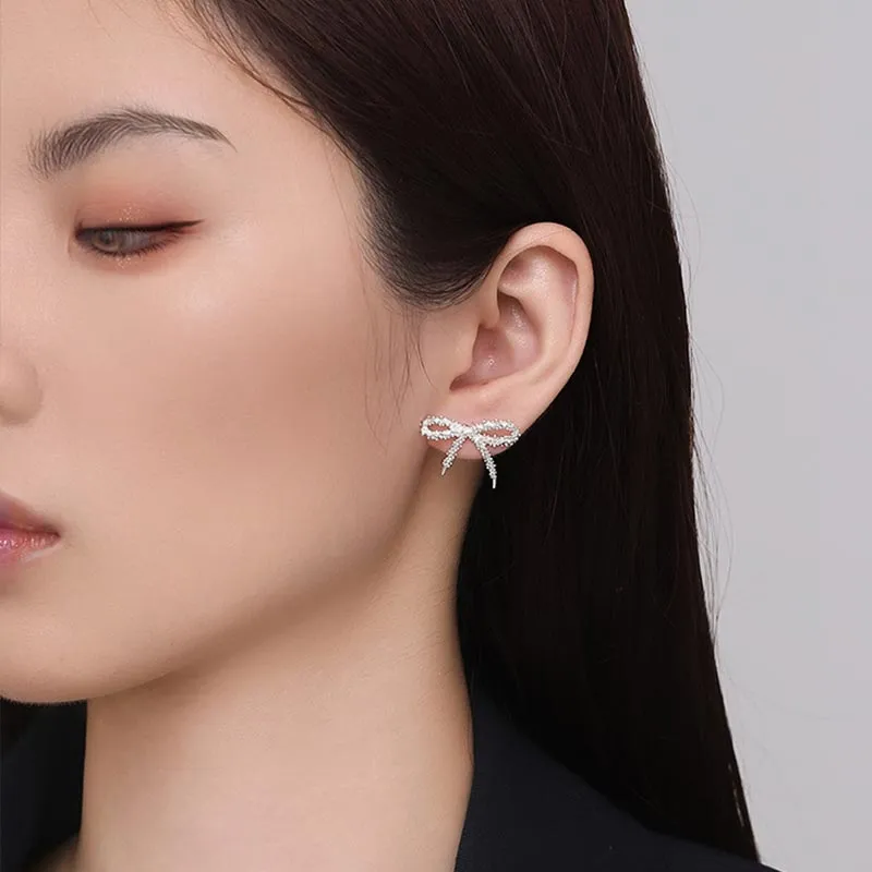 CARAT'S DIARY S925 Silver Stud Earrings Women's Silver-1