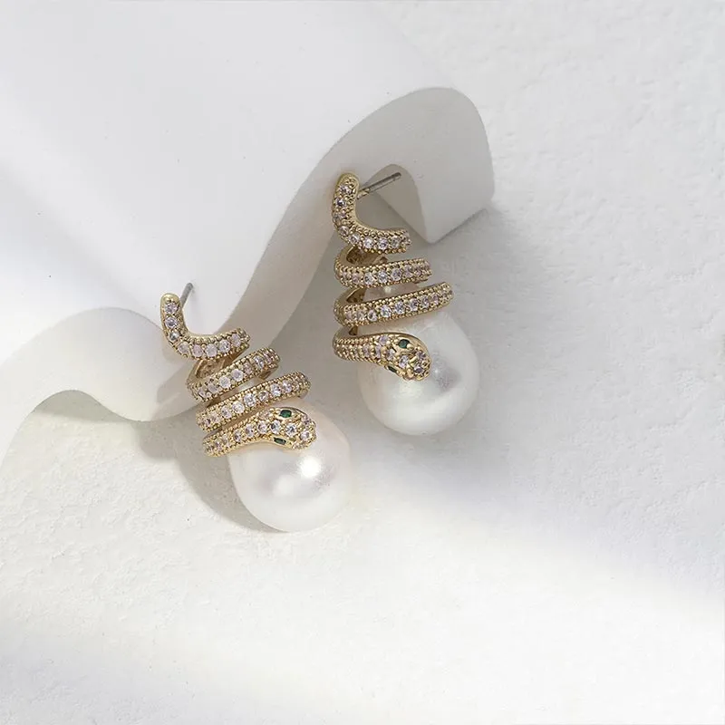 CARAT'S DIARY Faux Pearl Earrings Women's-4