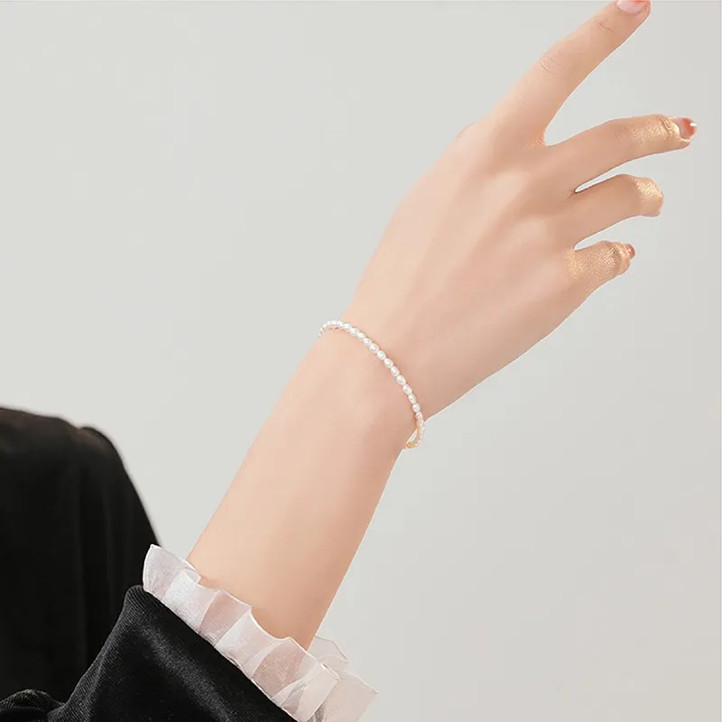 CARAT'S DIARY S925 Silver Pearl Bracelets Women's-2