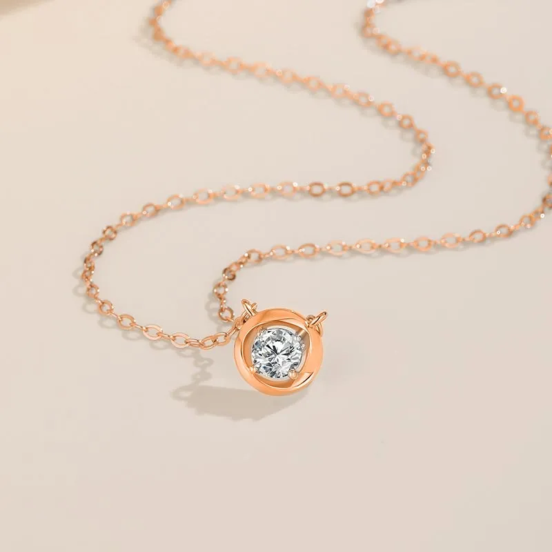 CARAT'S DIARY S925 Silver Collarbone Chain Necklace Women's-13