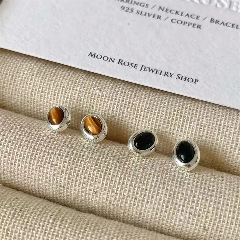 CARAT'S DIARY Agate Stud Earrings Women's-4