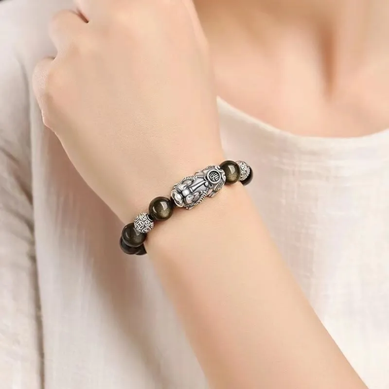 CARAT'S DIARY Obsidian Bracelets Men's-3