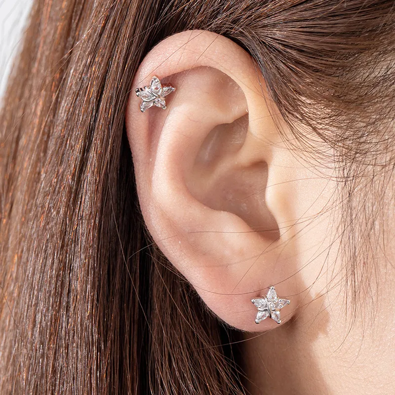 CARAT'S DIARY S925 Silver Stud Earrings Unisex-1