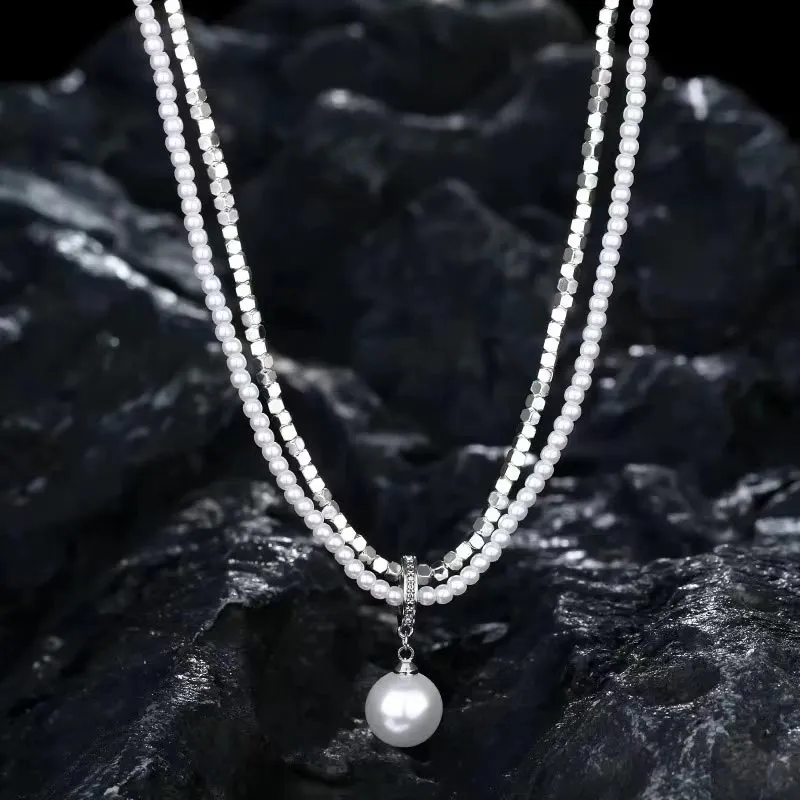 CARAT'S DIARY Faux Pearl Collarbone Chain Necklace Women's-2