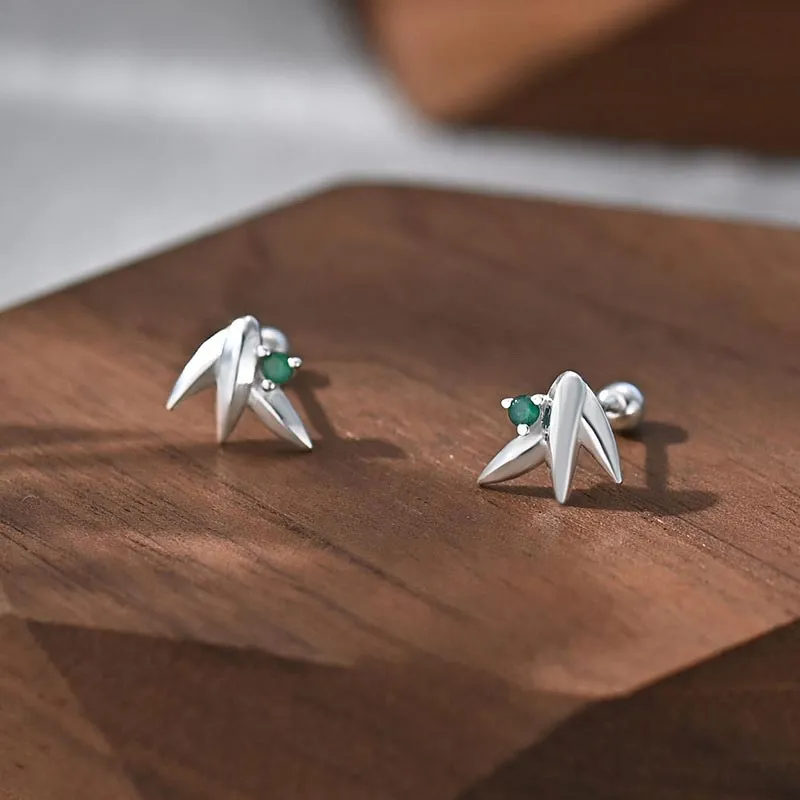 CARAT'S DIARY S999 Fine Silver Stud Earrings Women's-5