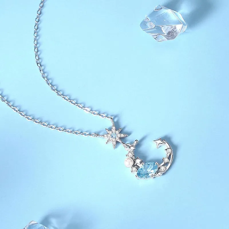 CARAT'S DIARY S925 Silver Collarbone Chain Necklace Women's-6