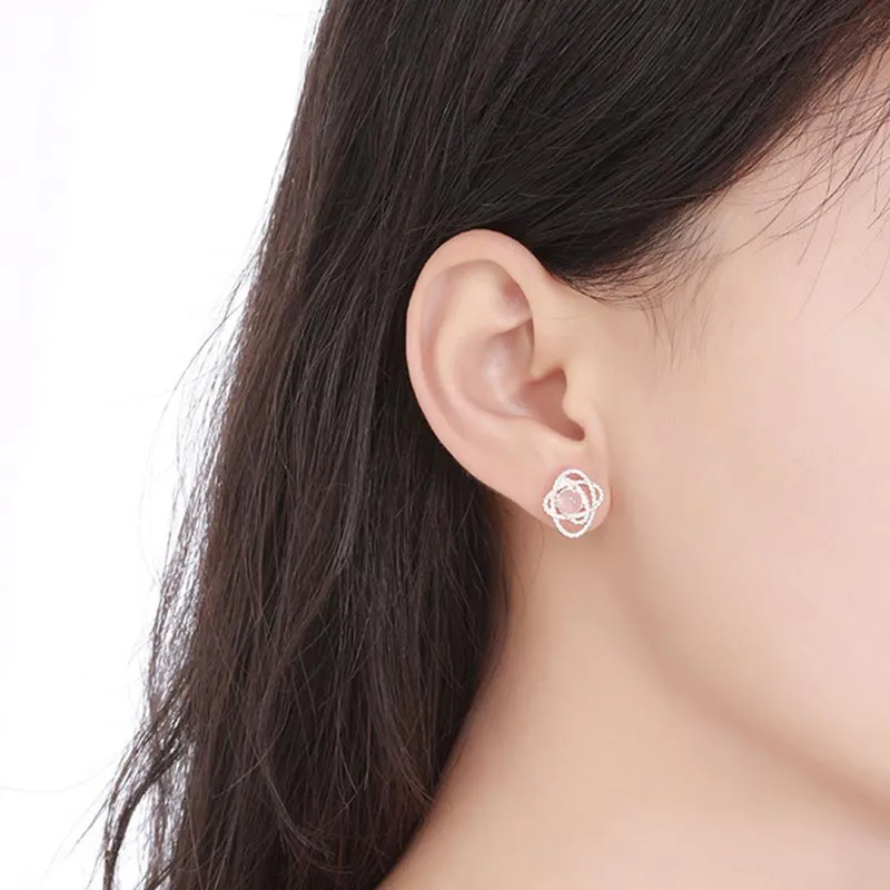 CARAT'S DIARY Agate Stud Earrings Women's-2
