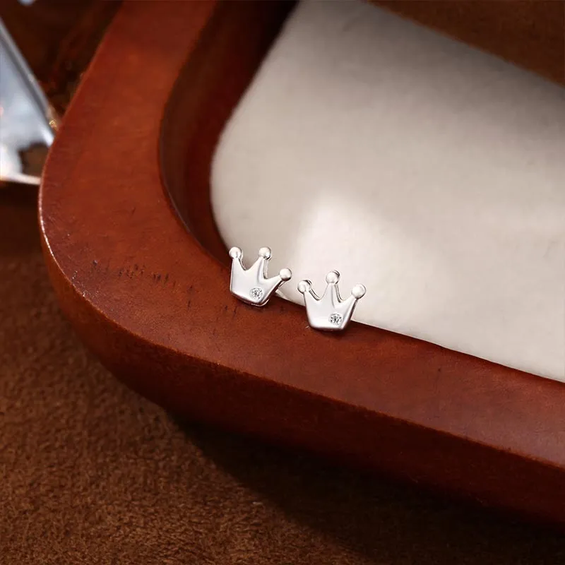CARAT'S DIARY S999 Fine Silver Stud Earrings Women's-3