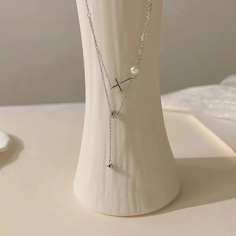 CARAT'S DIARY S925 Silver Collarbone Chain Necklace Women's-4
