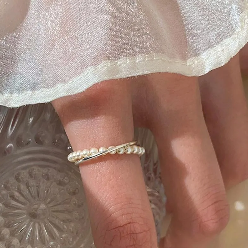 CARAT'S DIARY Faux Pearl Rings Women's-3