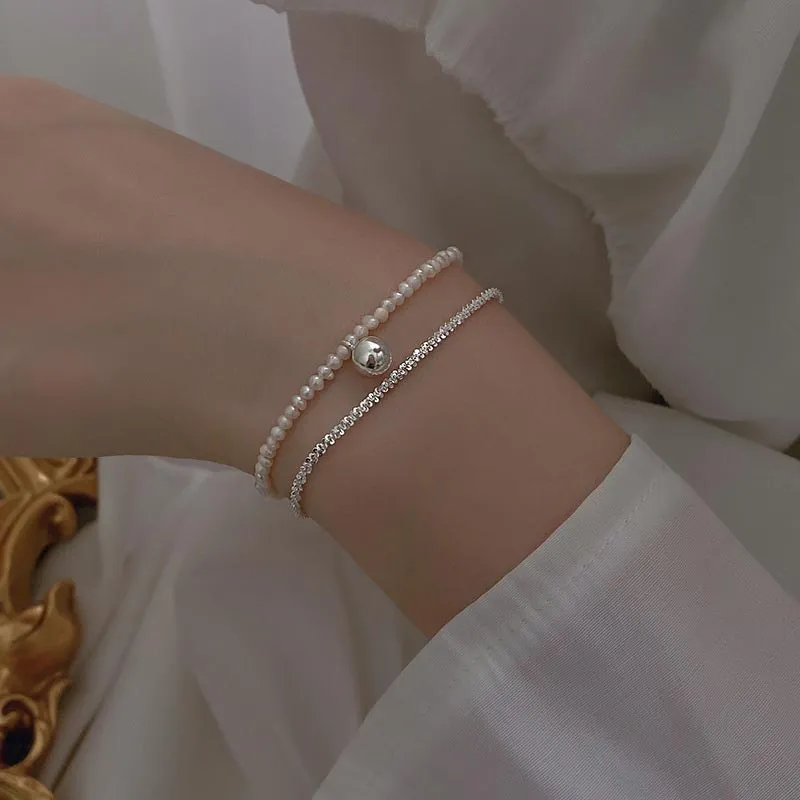 CARAT'S DIARY Alloy Shell Pearl Bracelets Women's-3