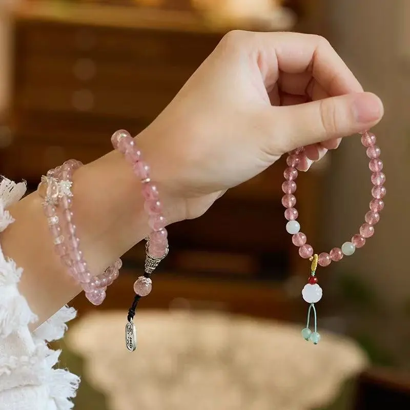 CARAT'S DIARY Strawberry Quartz Bracelets Unisex-3