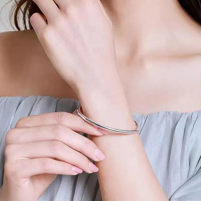 CARAT'S DIARY S999 Fine Silver Bangles Unisex-1
