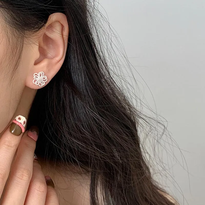 CARAT'S DIARY S925 Silver Stud Earrings Women's-4