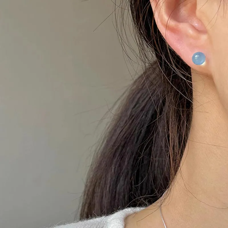 CARAT'S DIARY Colored Glaze Stud Earrings Women's-2