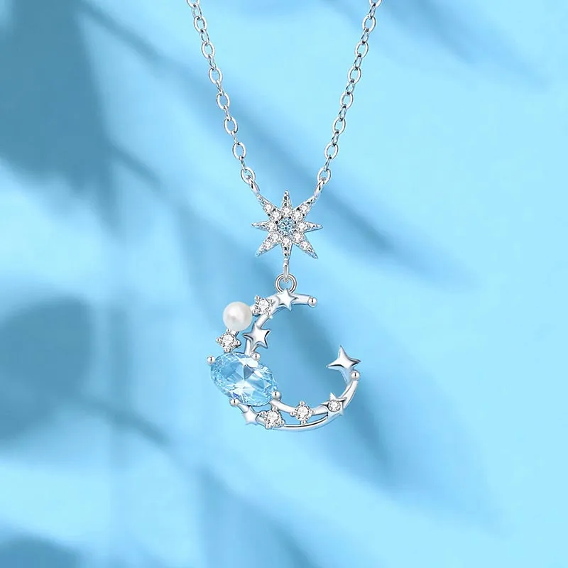 CARAT'S DIARY S925 Silver Collarbone Chain Necklace Women's-4