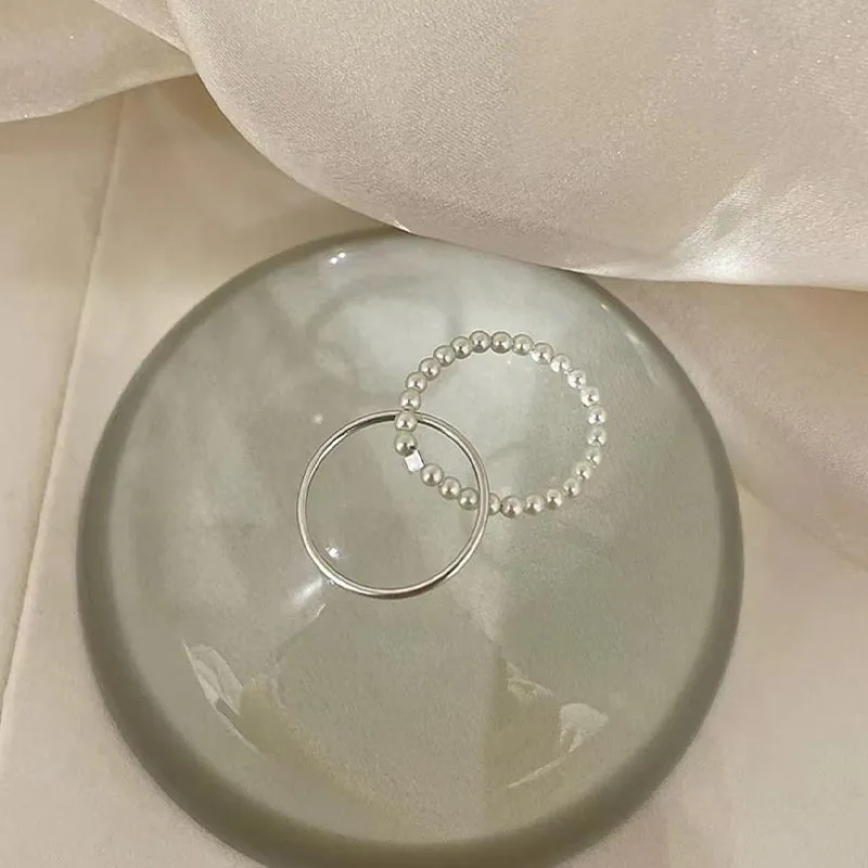 CARAT'S DIARY Faux Pearl Rings Women's-7