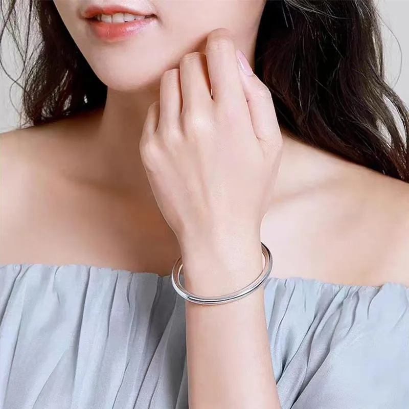 CARAT'S DIARY S999 Fine Silver Bangles Unisex-2