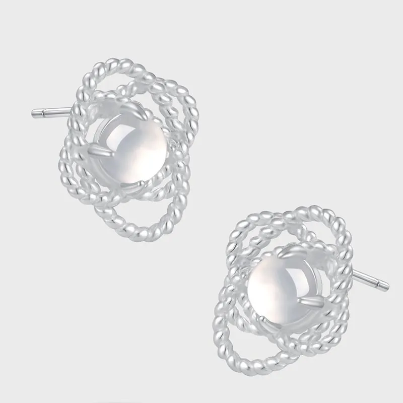 CARAT'S DIARY Agate Stud Earrings Women's-6